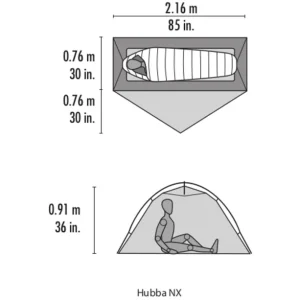 MSR Hubba NX Tente, Gris 15